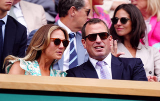 Peter Phillips and Harriet Sperling attend the Wimbledon Championships wearing FINLAY's Percy Marmalade and Wallace Dark Havana sunglasses