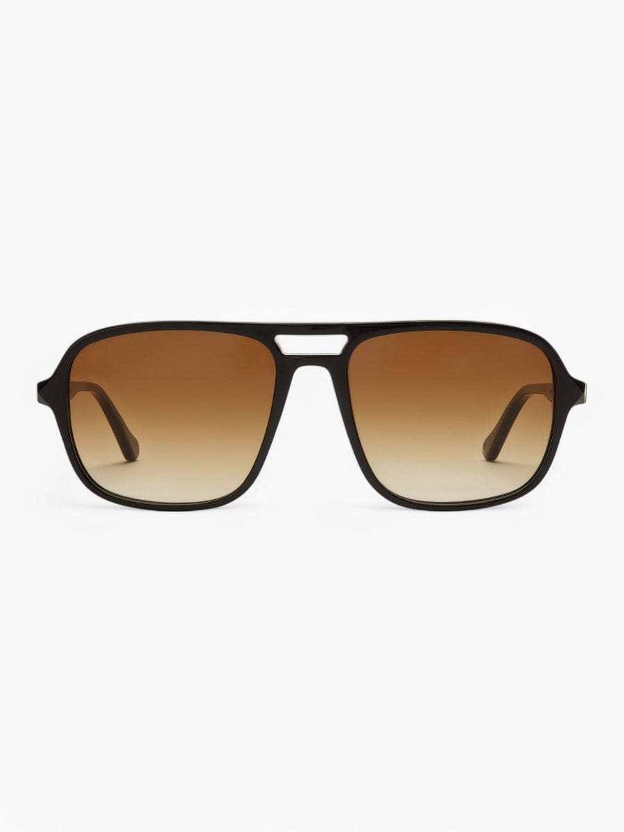 Ledbury Black with Brown to White Lenses Sunglasses | FINLAY