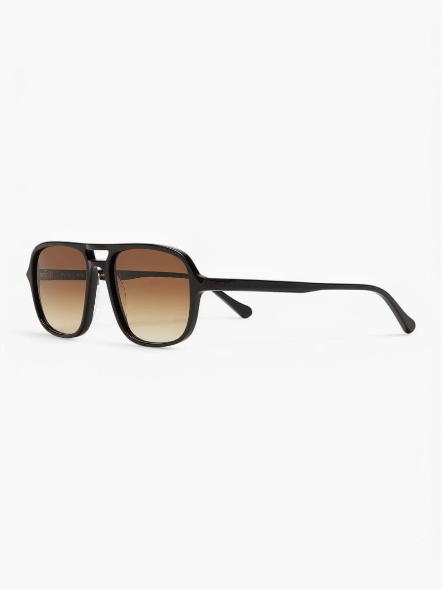Ledbury Black with Brown to White Lenses Sunglasses | FINLAY