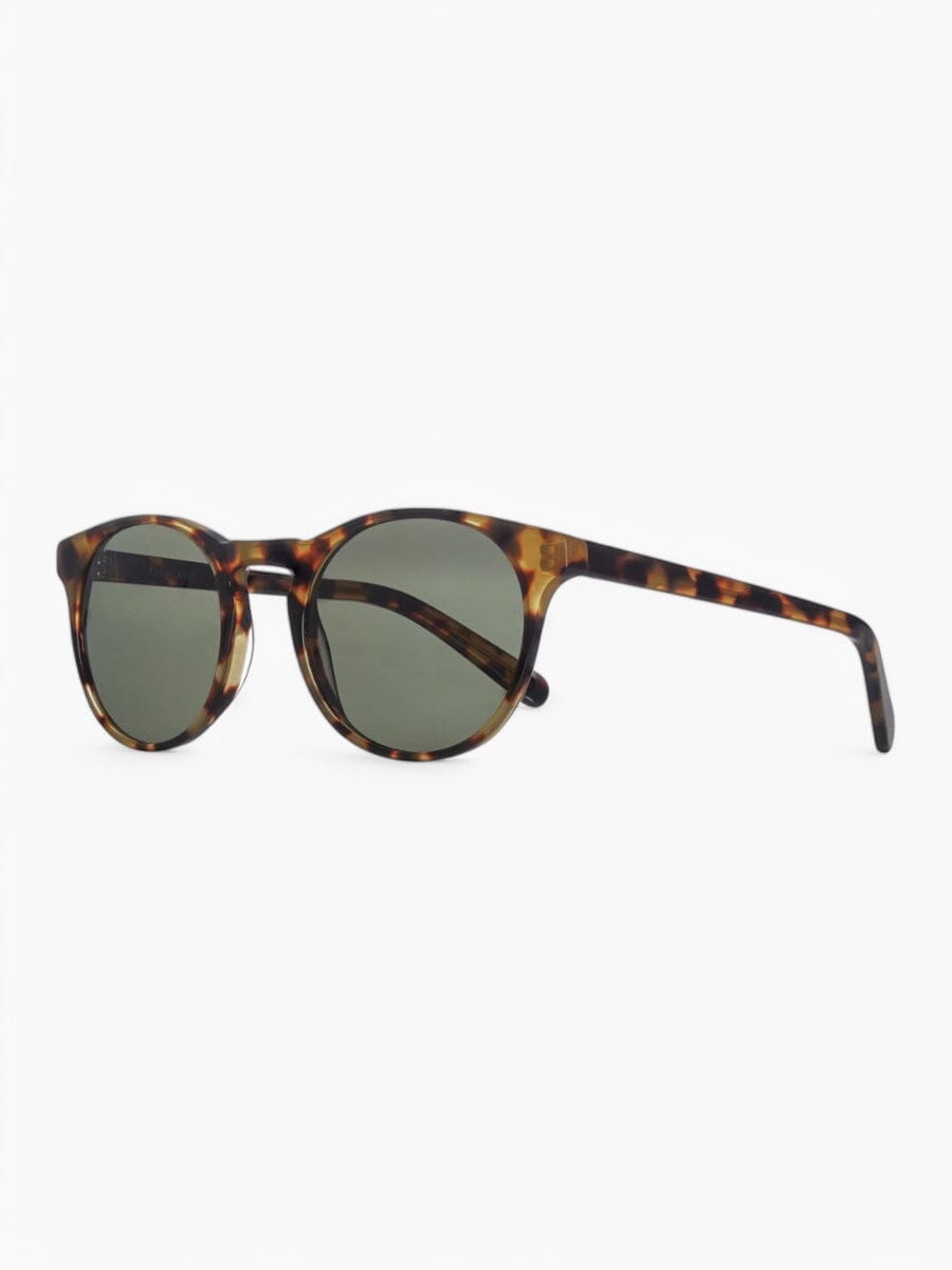 Percy Light Tortoise with Green Lenses Sunglasses | FINLAY