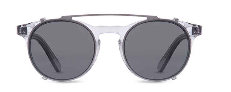 Percy Silver Clip On with Grey Lenses FINLAY